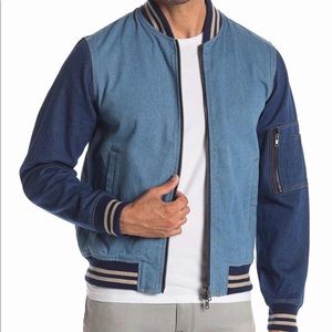 🔥HOST PICK!!!🔥SLATE & STONE Double denim varsity jacket